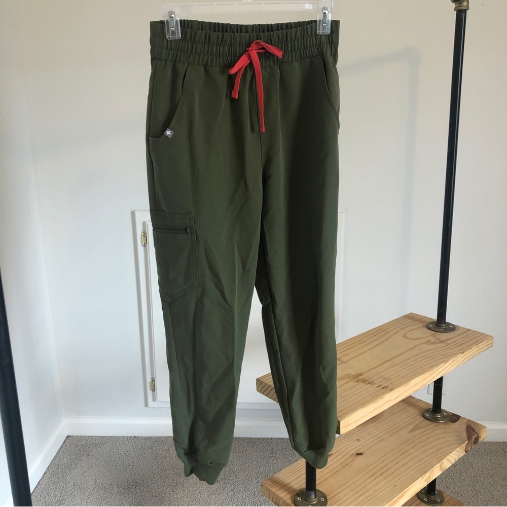 Limited edition FIGS dark olive high waisted joggers
